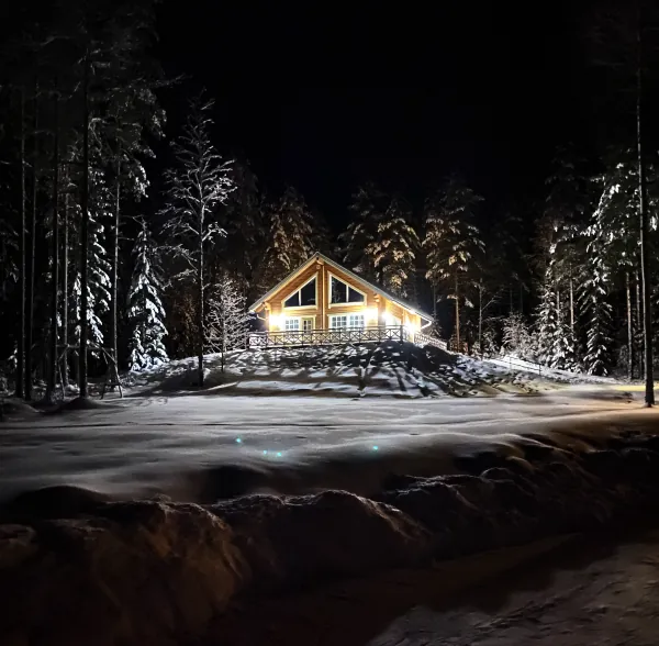 Villa Inkeri on a winter evening